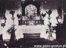 6188.Wnetrze kaplicy dworskiej (publicznej) w Goli (zdjecie z poczatku lat 30. XX wieku) przed przebudowa dokonana przez Edwarda i Tekle Potworowskich