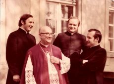 619.Ksiadz kanonik Teodor Lerch (1918-1985)-proboszcz i ksieza wikariusze parafii farnej w Gostyniu (Zbigniew Orlowski, Stefan Komorowski i Pawel Pawlicki)