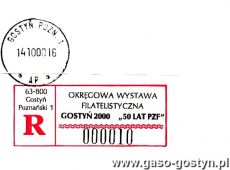 6397.Okregowa Wystawa Filatelistyczna Gostyn 2000 - 50 Lat PZF (14-23 pazdziernika 2000 r.)