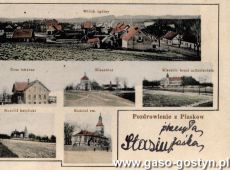 6505.Piaski - pocztowka z okresu miedzywojennego