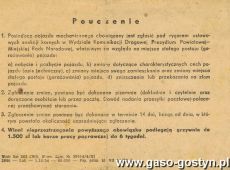 666.Potwierdzenie zgloszenia do ewidencji pojazdu mechanicznego (Gostyn, 1955 r.)