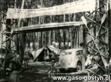 6750.Zlot druzyn harcerskich Hufca Gostyn (23-25 maja 1958 r.)-oboz Blekitnej 8 Harcerskiej Druzyny Rzemieslniczej Sportow Wodnych