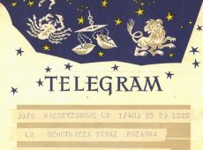 6955.Telegram gratulacyjny dla OSP w Gostyniu (1974 r.)