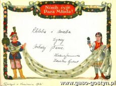 710.Telegram slubny (Gostyn, 1931 r.)