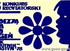 7114. Plakietka - V Konkurs Recytatorski Z poezja na co dzien w Zakladowym Domu Kultury Hutnik w Gostyniu (30 stycznia 1978 r.)