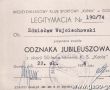 724.Legitymacja Odznaki Jubileuszowej z okazji 50-lecia Kani Gostyn (1974 r.)