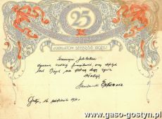 725.Telegram z okazji 25-lecia slubu (16.10.1931 r.)