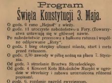 739.Program obchodow Swieta Konstytucji 3 Maja w Gostyniu (1925 r.)