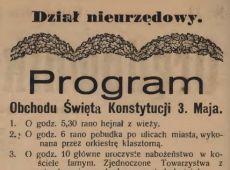 740.Program obchodow Swieta Konstytucji 3 Maja w Gostyniu (1928 r.)