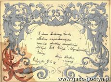 746.Telegram na 25-lecie malzenstwa (Gostyn, 1931 r.)