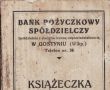 752.Bank Pozyczkowy Spoldzielczy w Gostyniu - ksiazeczka wkladowa (1938-1939 r.)
