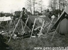 7621. 8. Harcerska Druzyna Sportow Wodnych z Gostynia na II Zlazie Harcerskim Choragwi Wielkopolskiej w Nowym Tomyslu (1958 r.)-konkurs obozownictwa