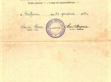 786.  Prywatne Koedukacyjne Gimnazjum Ziemi Gostynskiej w Gostyniu - swiadectwo szkolne z 1935 roku