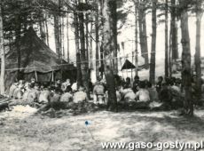 7902.Oboz w Lebie Blekitnej 8 im. J. Kilinskiego przy Cechu Rzemiosl Roznych w Gostyniu (1959 r.)