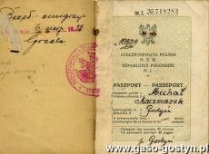 795.  Paszport wystawiony w Gostyniu 6 sierpnia 1929 roku