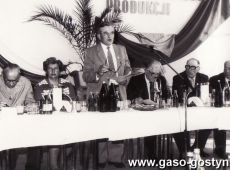 797.Walne Zgromadzenie Przedstawicieli Spoldzielni Mleczarskiej w Gostyniu (14.05.1985 r.)-prowadzacy obrady Jan Olejniczak (przew. Rady Nadzorczej)