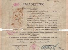 816. Swiadectwo Publicznej Szkoly Doksztalcajacej Zawodowej w Gostyniu (7 grudnia 1938 r.)