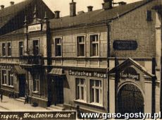 819.Deutsches Haus (1940 r.) Reinholda Rychtera przy Bahnhofstrasse 2 w Gostyniu (od 1922 do 1939 roku Hotel Polonia Wladyslawa Jezierskiego)