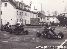 819.Trening kartingowcow w Zespole Szkol Rolniczych w Grabonogu (1985 r.)