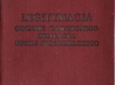 821. Legitymacja Odznaki Zasluzonego Dzialacza Ruchu Spoldzielczego (1974 r.)
