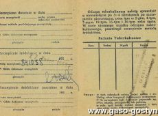 833. Legitymacja szczepienia przeciwgruzliczego (Gostyn, 1959 r.)