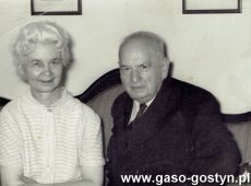 8434.Wladyslaw Stachowski (prezes gostynskiego gniazda Sokola, redaktor Kroniki Gostynskiej, czlonek zarzadu i dyrektor Banku Pozyczkowego, kolekcjoner dziel sztuki) z zona Lubomira z Czabajskich