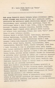 860. 50-lecie Klubu Sportowego MZKS Kania w Gostyniu - historia klubu od 1923 do 1973 roku