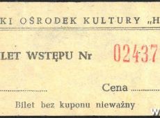 8689.Gostynski Osrodek Kultury w Gostyniu - bilet wstepu na dyskoteke