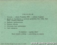 872. Zaproszenie na Powiatowy Zlot Przodownikow Czytelnictwa (13 czerwca 1954 r.)