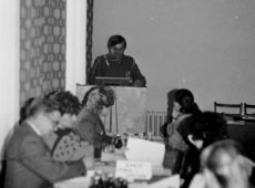 8729.Konferencja sprawozdawczo-wyborcza Hufca ZHP Gostyn (sala Komitetu Miejsko-Gminnego PZPR przy ulicy Swierczewskiego, 1986 r.).JPG