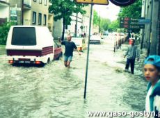 8763.Ulica Wroclawska w Gostyniu po nawalnicy w 1997 roku