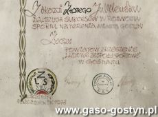 889.Dyplom dla MZKS Kania Gostyn z okazji 50-lecia istnienia klubu (1973 r.)