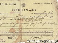 892. Pokwitownie Kasy Skarbowej w Gostyniu (1932 r.)