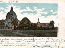 907.Kosciol i klasztor ksiezy filipinow na Swietej Gorze w Gostyniu - pocztowka z 1903 roku