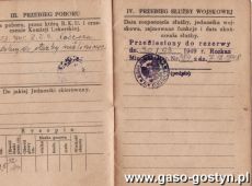 910.Ksiazeczka wojskowa Jerzego Niestrawskiego, syna Hipolita, burmistrza Gostynia rozstrzelanego przez Niemcow w 1939 r.