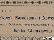 930. Zyczenia noworoczne z Oredownika Gostynskiego (Gostyn, 1938 r.)