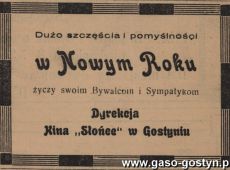 935. Zyczenia noworoczne z Oredownika Gostynskiego (Gostyn, 1938 r.)