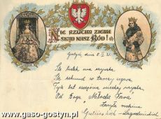 936. Telegram slubny (Gostyn, 1931 r.)