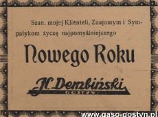 940. Zyczenia noworoczne z Oredownika Gostynskiego (Gostyn, 1938 r.)