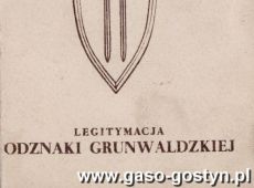 948.Legitymacja odznaki grunwaldzkiej (1958 r.)