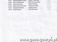 957.Terminarz meczowy wydany przez KS Lagrom Kania Gostyn (IV liga, sezon 2004-2005)