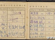 989.Legitymacja czlonkowska Powszechnej Spoldzielni Spozywcow w Gostyniu (1955 r.)