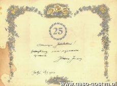 998.Telegram z zyczeniami z okazji srebrnych godow (Gostyn, 1931 r.)