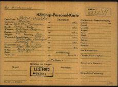 Karta wieznia Mariana Skowronskiego obozu koncentracyjnego Buchenwald (z archiwum Arolsen Archives)